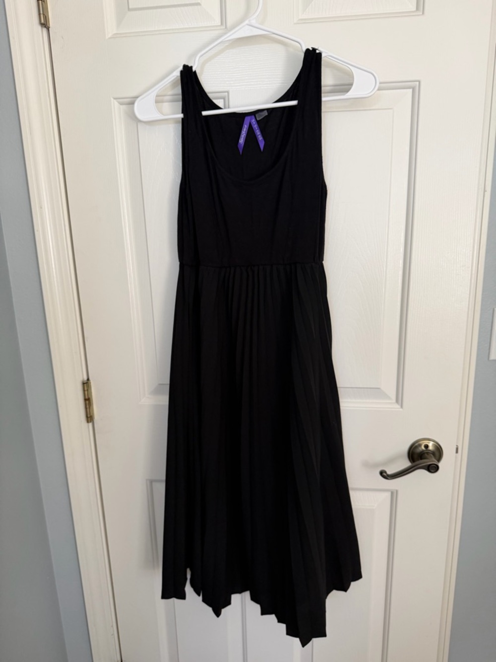 Seraphine Black Sleeveless Asymmetrical Midi Dress